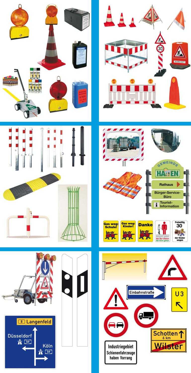 Abbildungen der links benannten Produkte