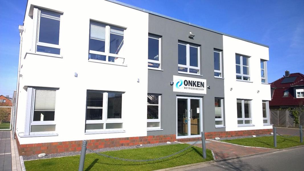 Buerogebaeude_Vorne Bild des Verwaltungsgebäudes der Uwe Onken GmbH